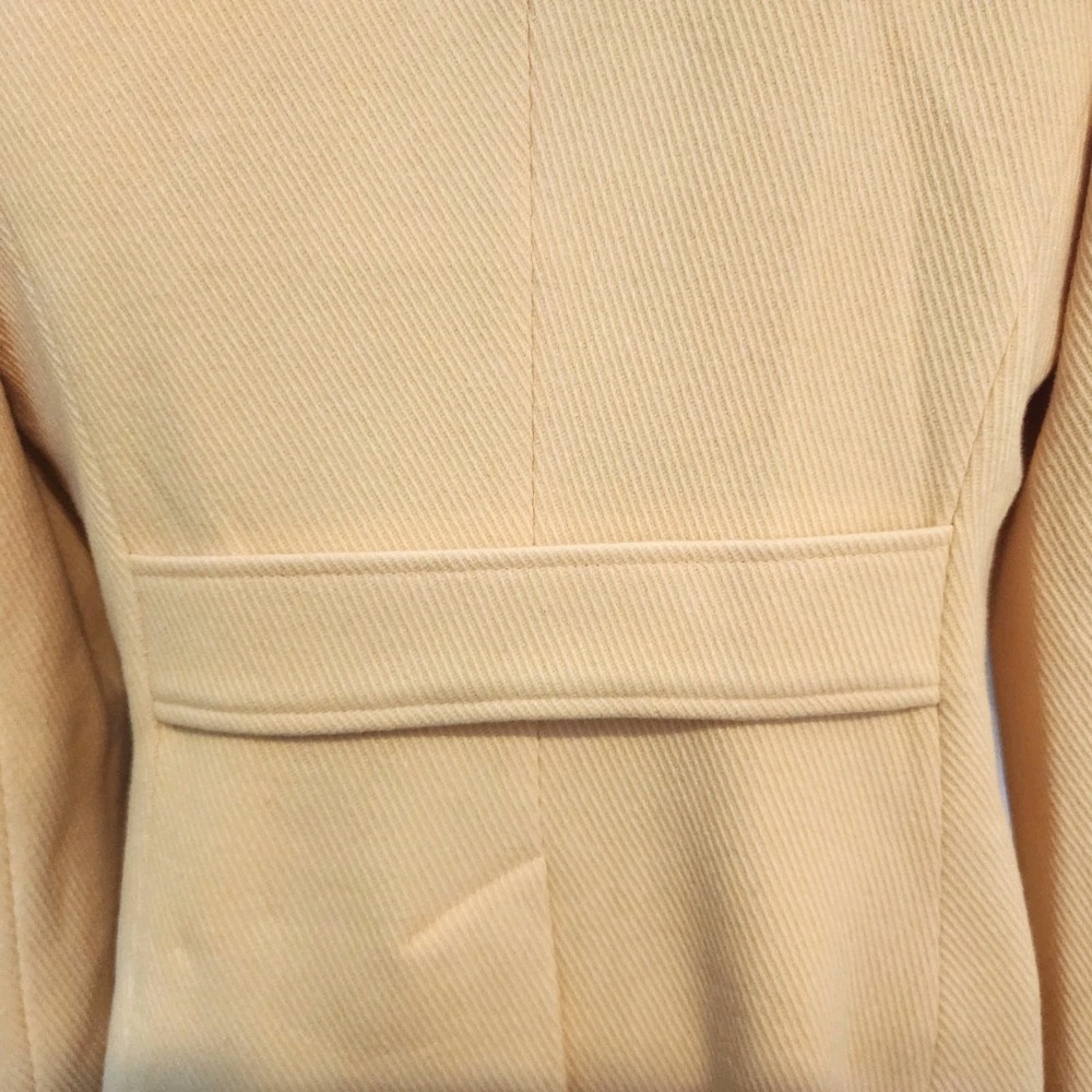Talbots Wool Blend Coat Overcoat Womens 2P Butter Yellow Casual Career Sunny Fun - Picture 5 of 14
